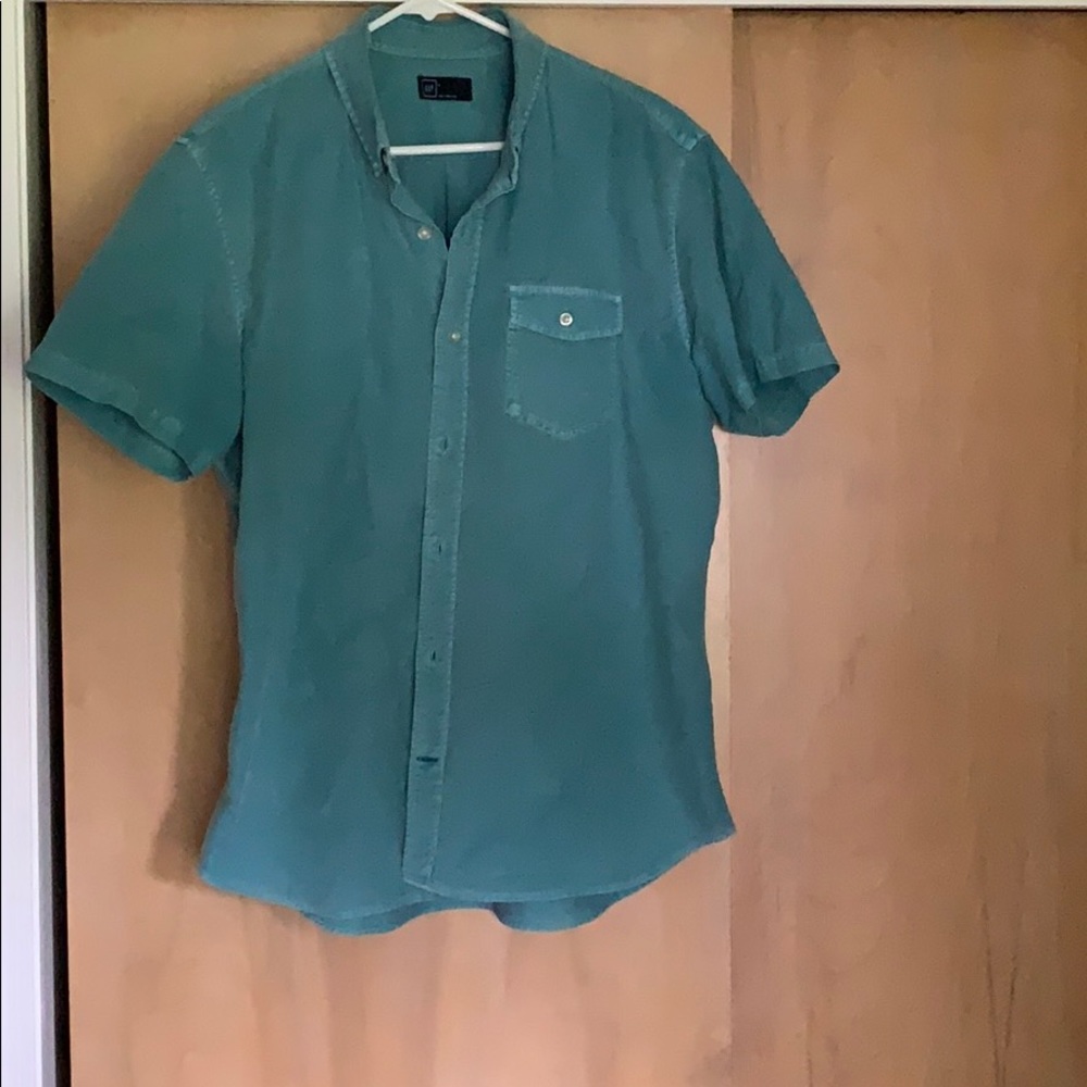 Teal Blue Gap Short Sleeve Men’s shirt